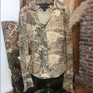INC Paisley Print Blouse